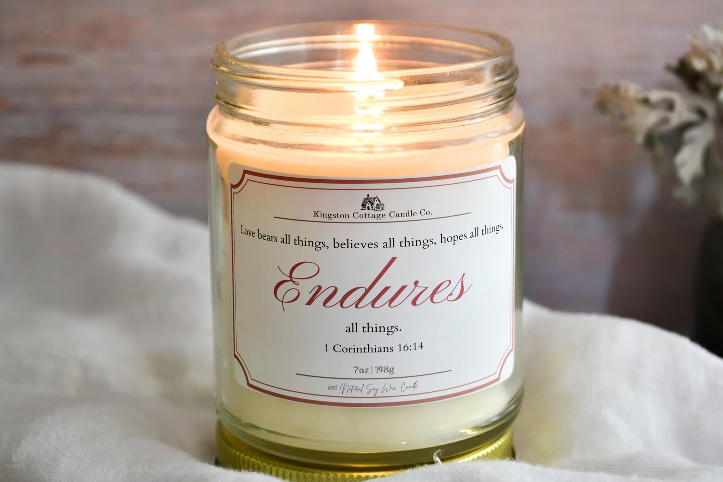 Endures All Things – Scripture Candle