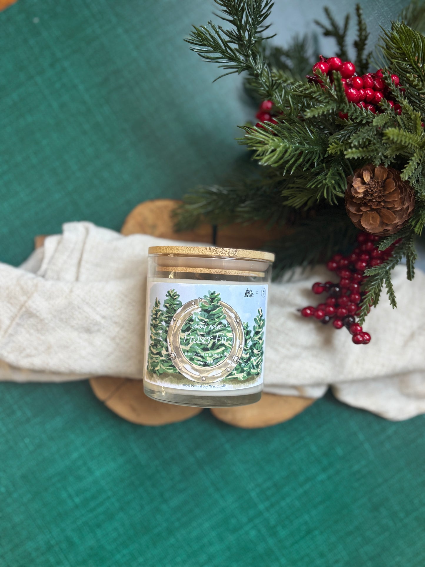 Fraser Fir 9oz Artist Series Candle- Kingston Cottage x Fleetwood Studios