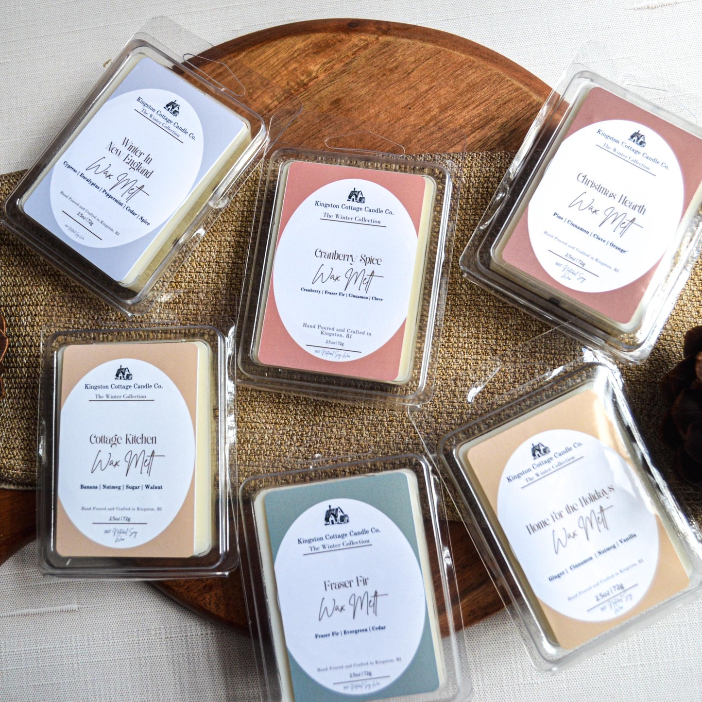 Cottage Kitchen Wax Melt- Handmade Scented Minimalist Soy Wax Melt, Strong Scent Throw, Christmas, Gift For Friend Mom Dad Husband Co-Worker