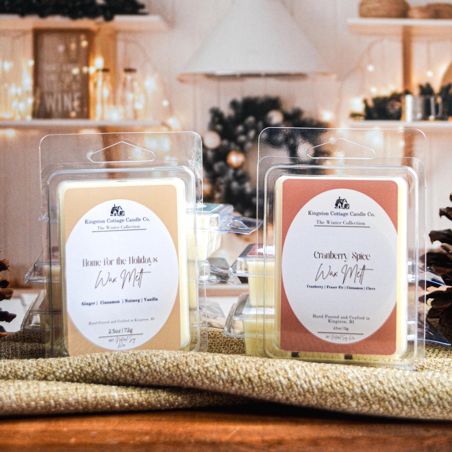 Cottage Kitchen Wax Melt- Handmade Scented Minimalist Soy Wax Melt, Strong Scent Throw, Christmas, Gift For Friend Mom Dad Husband Co-Worker