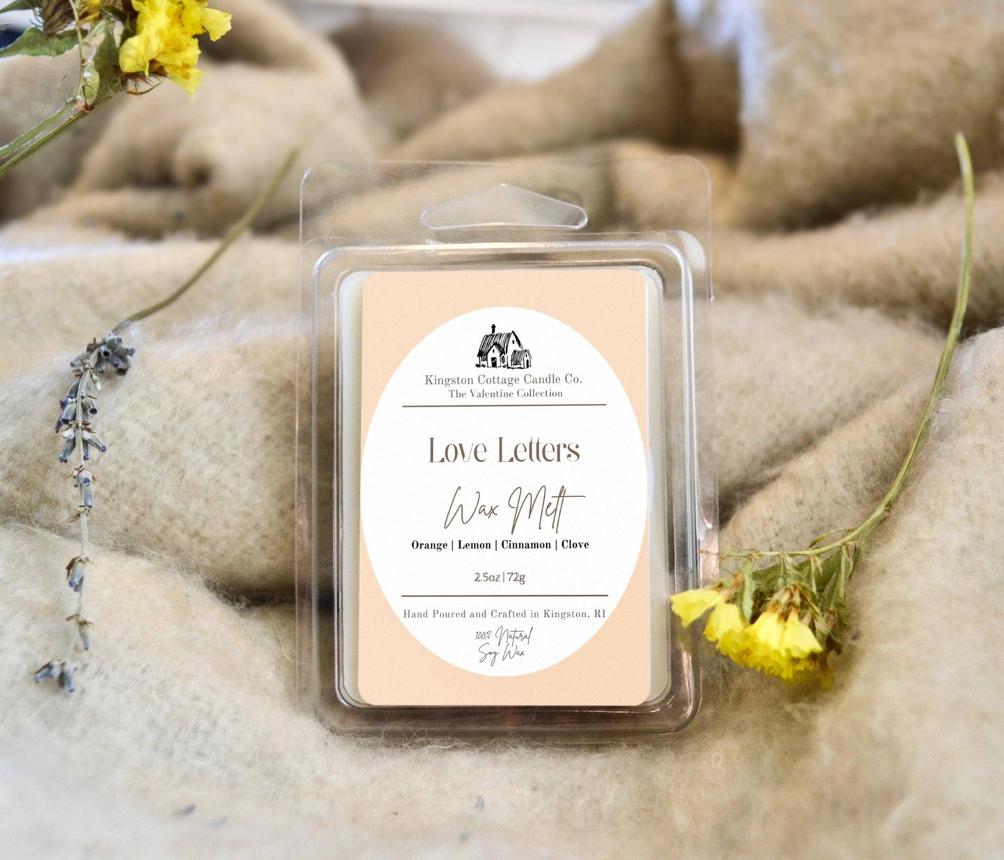 Love Letters Wax Melt - Handmade Wax Melt, Rhode Island, Seasalt, nontoxic , Gift For Friend Wife Mom Dad Co-Worker, Galentine