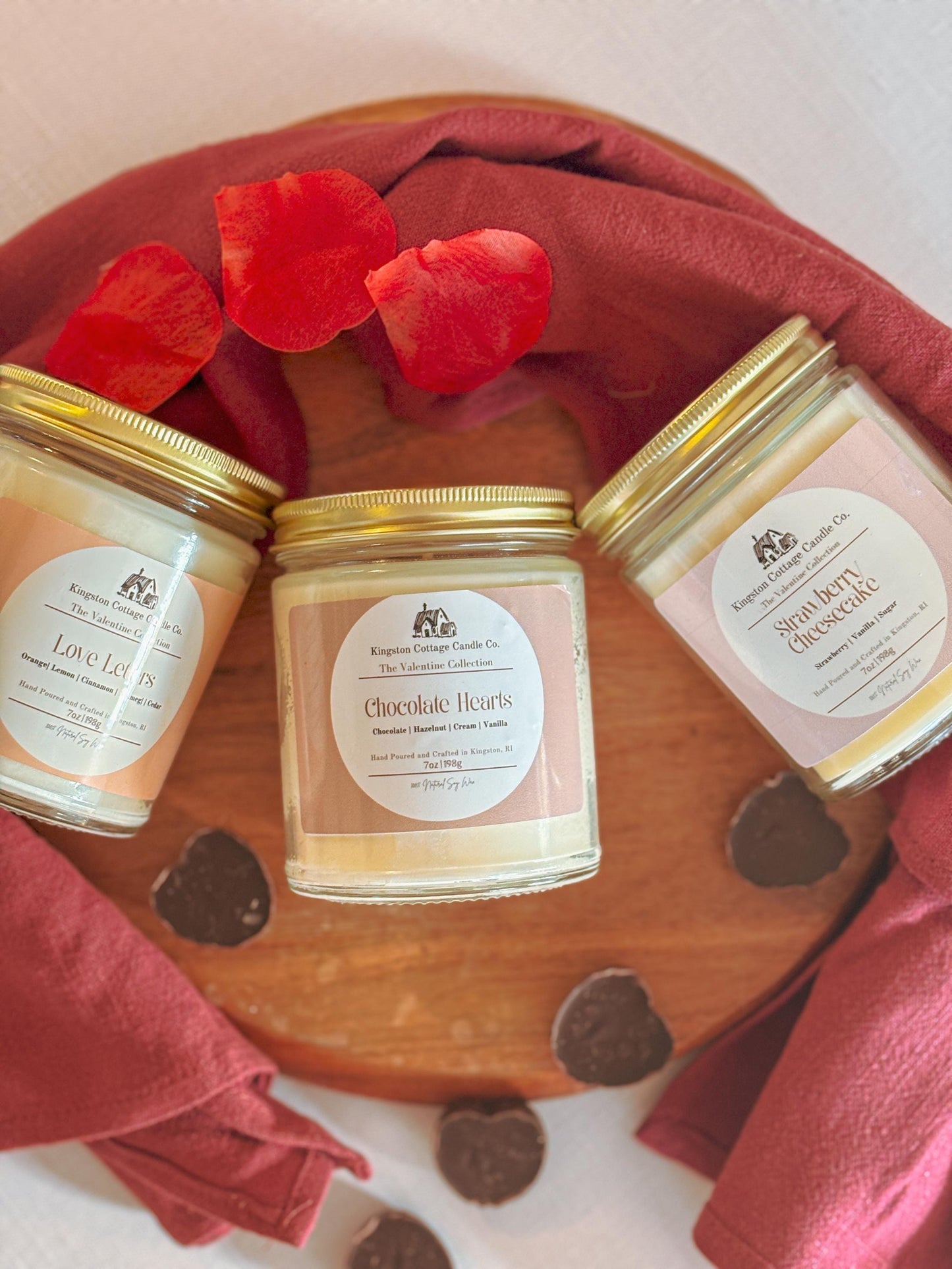Love Letters Candle - Handmade Scented Soy Candle, Winter, Gift For Friend Mom, Co-Worker, wife, Valentine’s Day, romantic, citrus, nontoxic