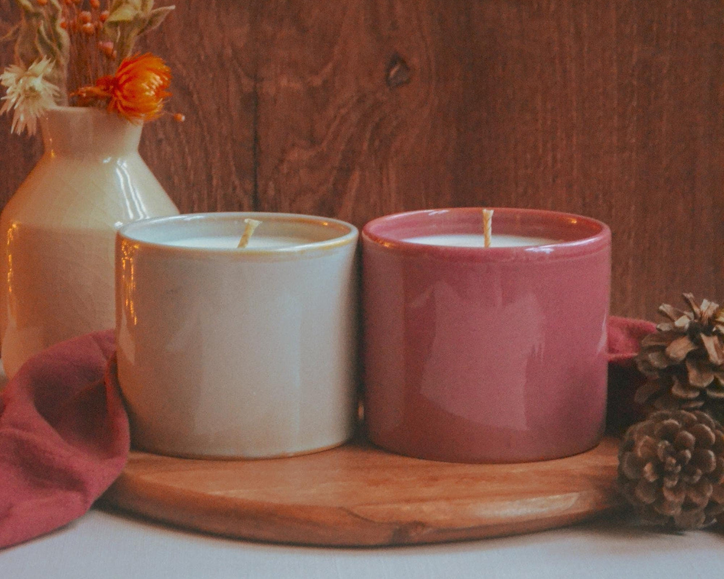 Oak and Honey Candle Set - Handmade Scented Soy Candle, Gift For Friend Mom, Co-Worker, wife, Valentine’s Day, romantic, chocolate, nontoxic