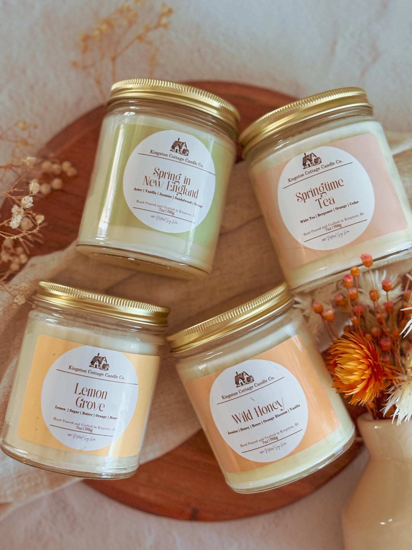 Wild Honey Candle | Honey, Jasmine, and Vanilla Scent | Hand-Poured, Clean-Burning, Non-Toxic Candle for a Cozy Home, gift for Mothers Day