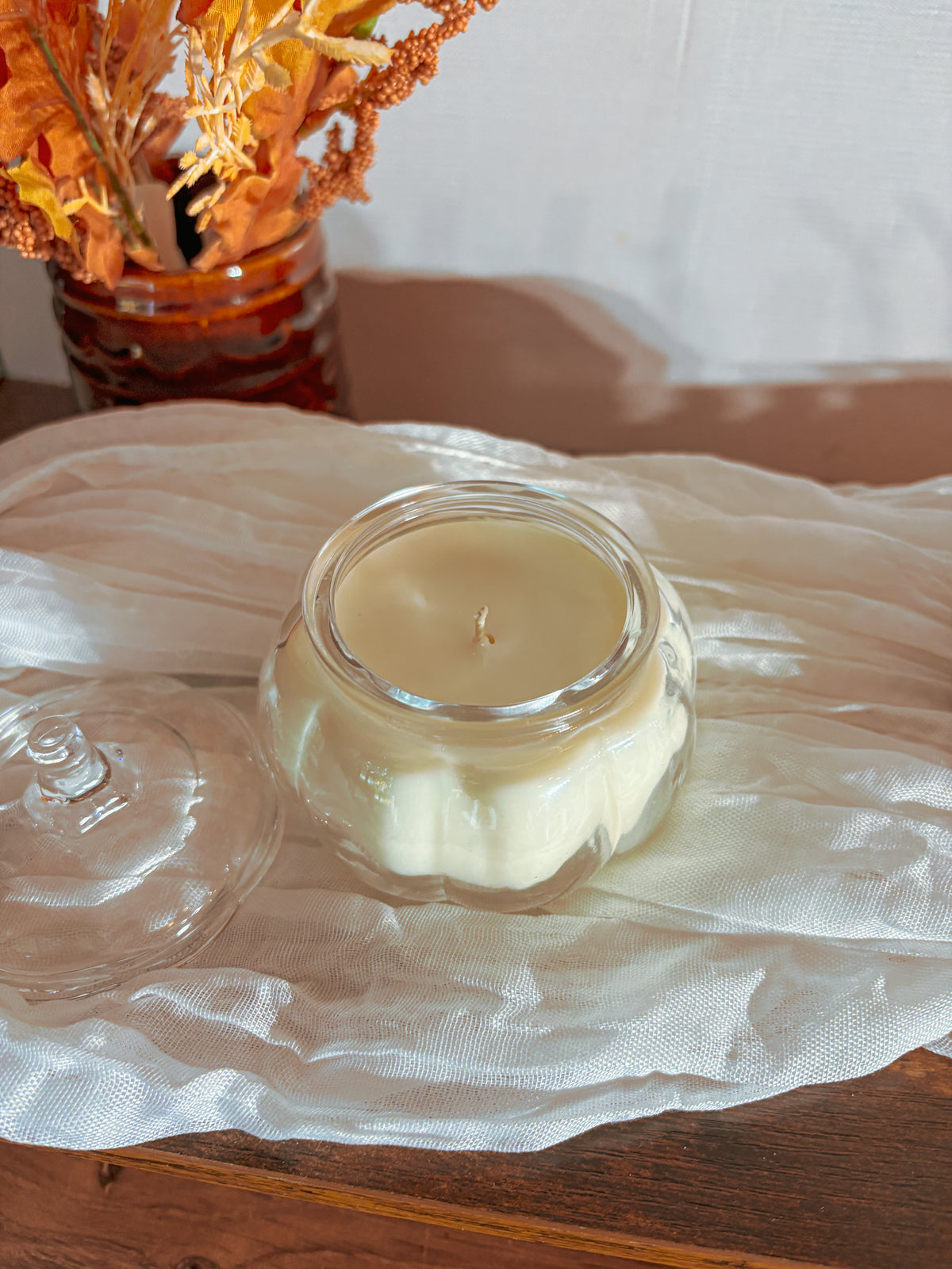 Clear Mini Pumpkin Candle