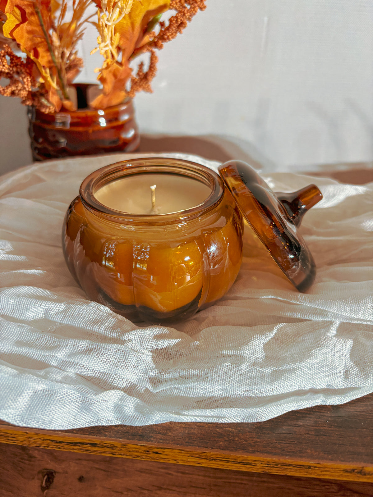 Amber Mini Pumpkin Candle