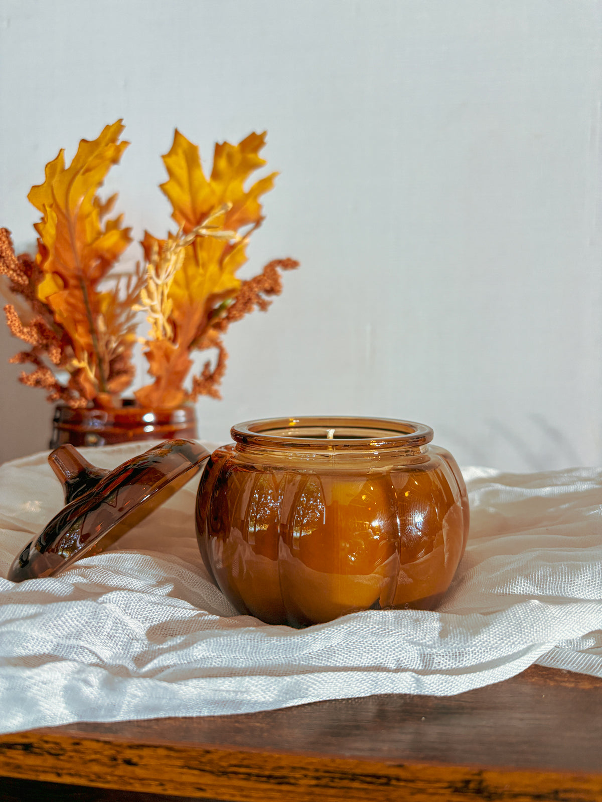 Amber Mini Pumpkin Candle