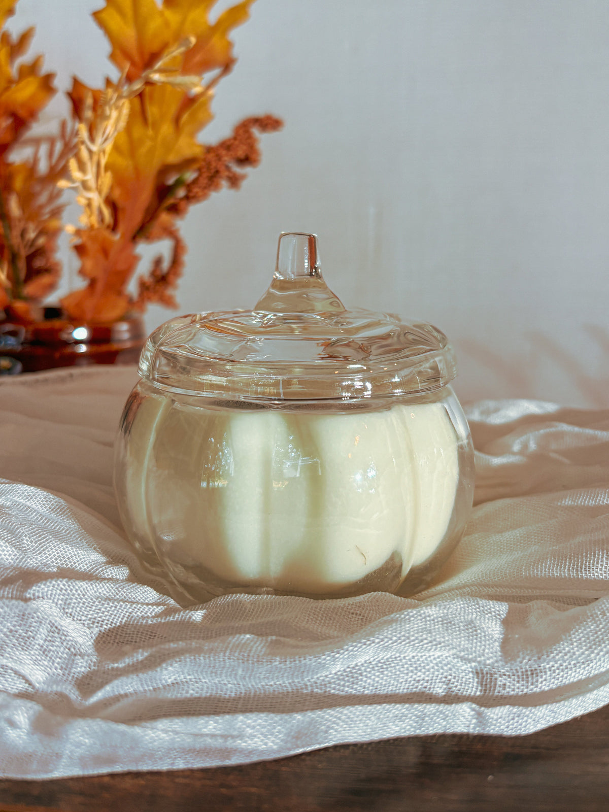 Clear Mini Pumpkin Candle