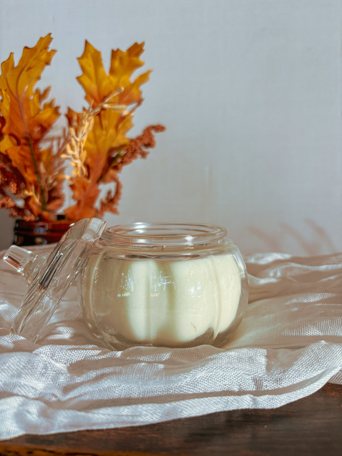 Clear Mini Pumpkin Candle