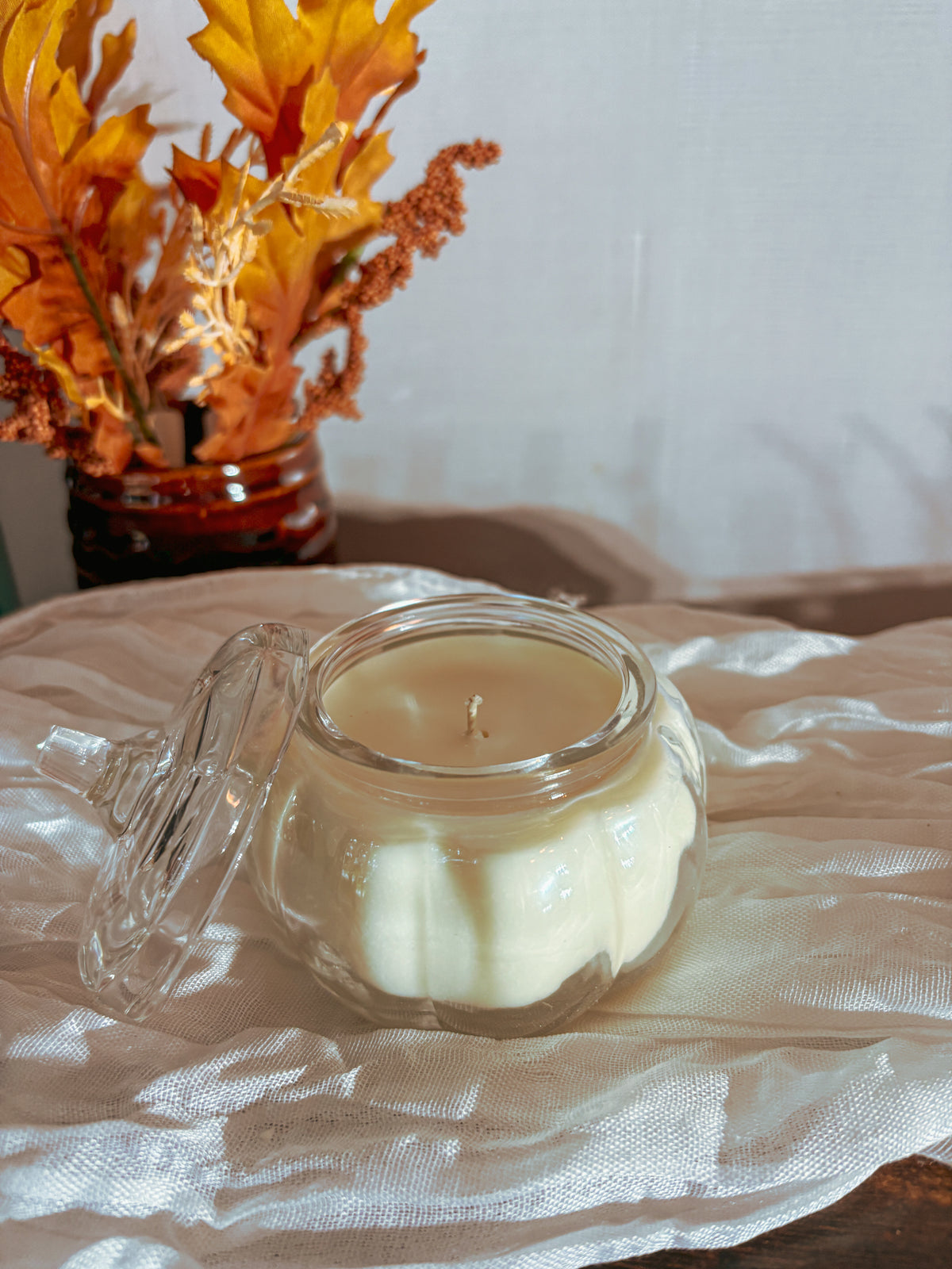 Clear Mini Pumpkin Candle