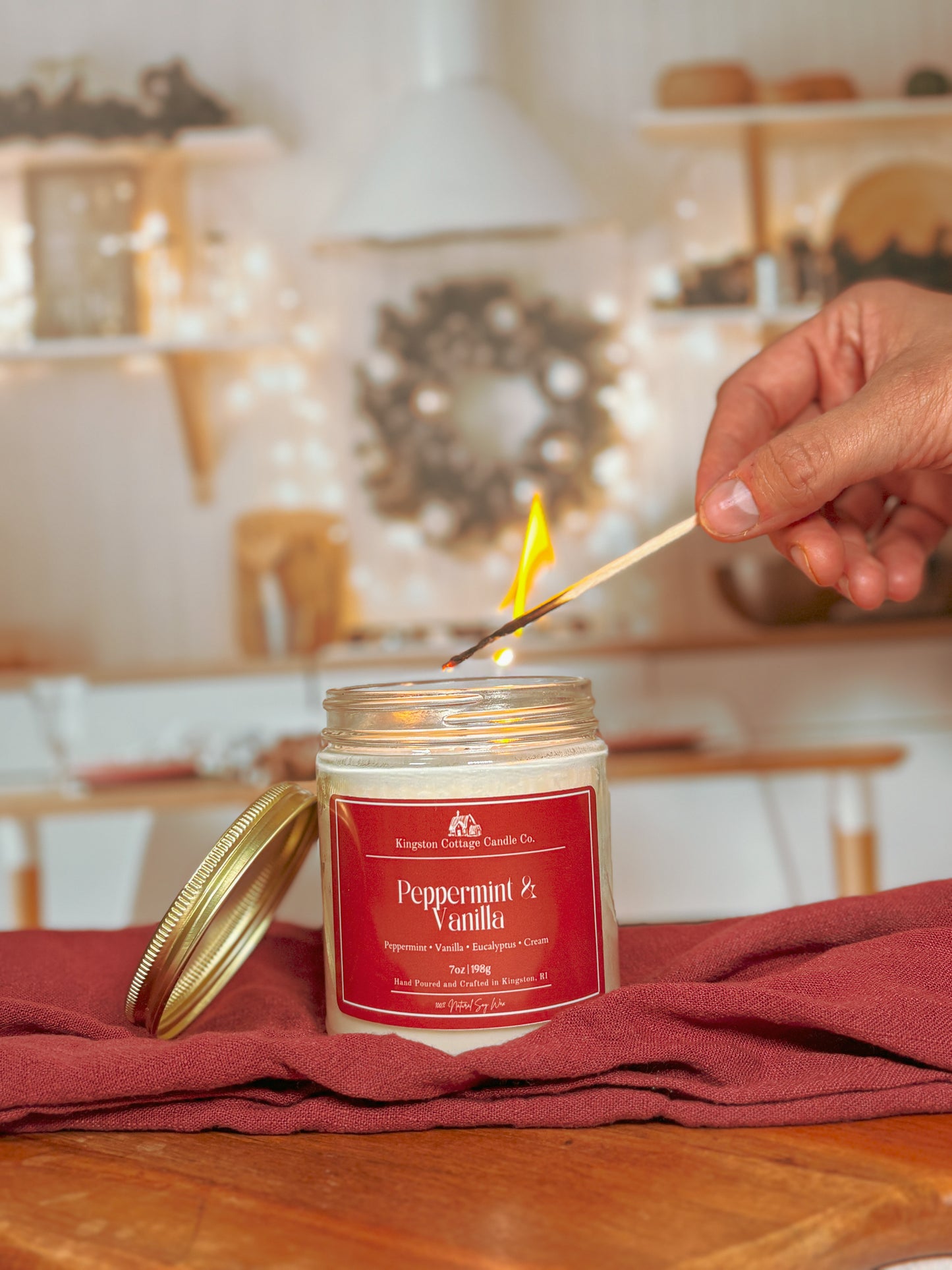 Peppermint and Vanilla Candle