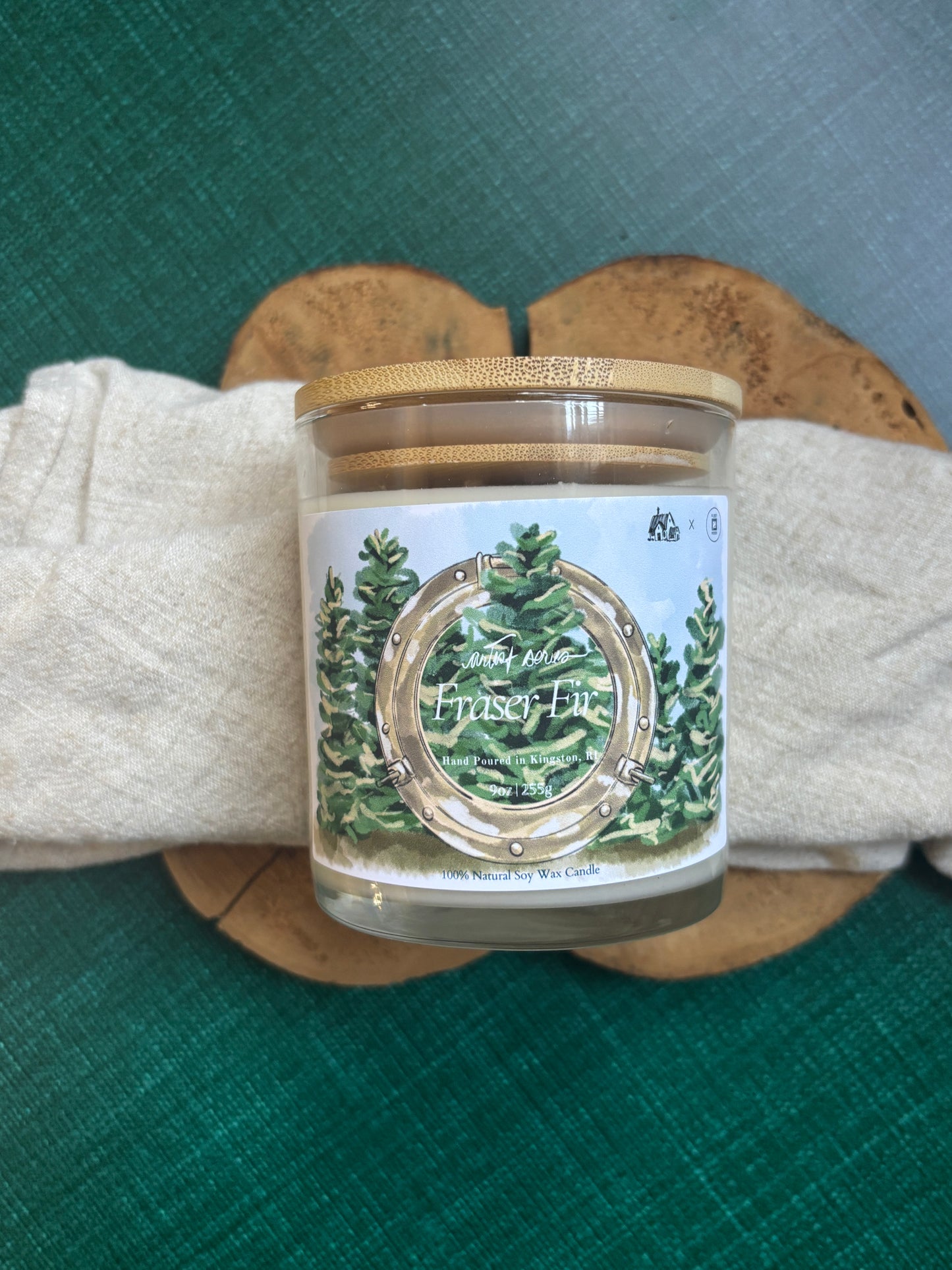 Fraser Fir 9oz Artist Series Candle- Kingston Cottage x Fleetwood Studios