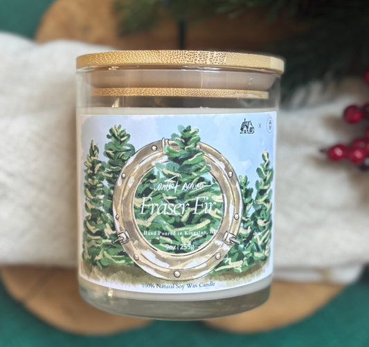 Fraser Fir 9oz Artist Series Candle- Kingston Cottage x Fleetwood Studios