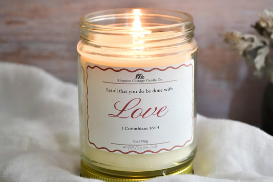Let All That You Do Be Done With Love – Scripture Candle