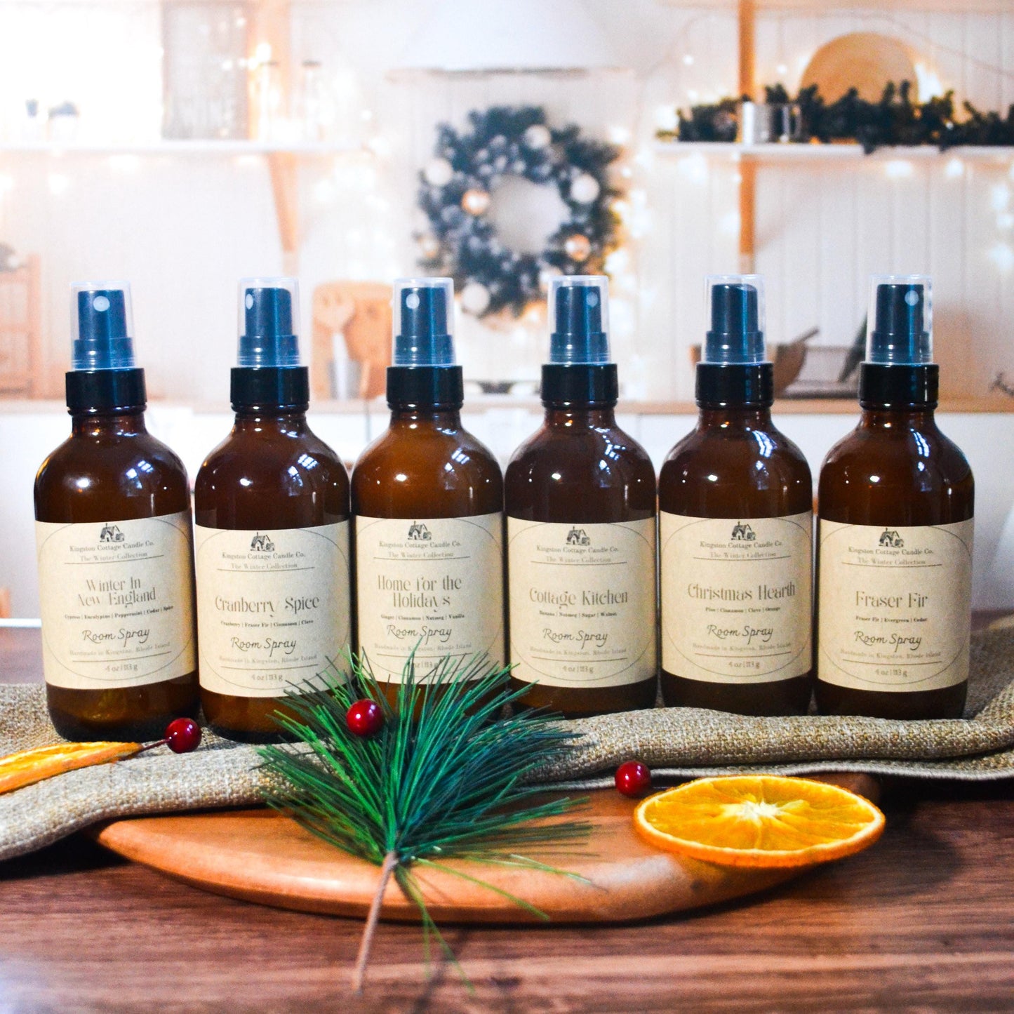 Christmas Hearth Room Spray– Handmade Holiday Scented Freshener, Cozy Winter Aromatherapy, Gift for Friends, Mom, Dad, Co-Worker, Wife