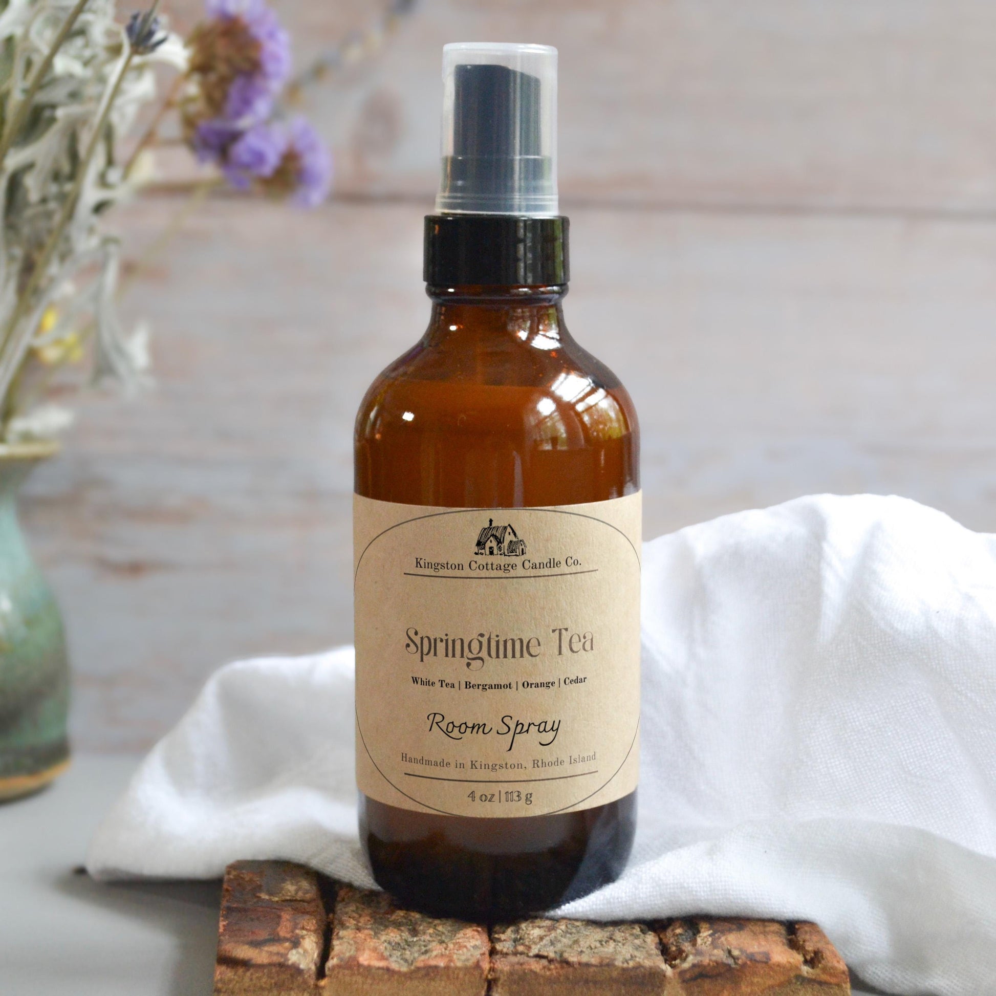 Springtime Tea - Room & Linen Spray | White Tea and Citrus Scent | Non-Toxic, Refreshing Home and Fabric Mist for a Clean, Bright Space